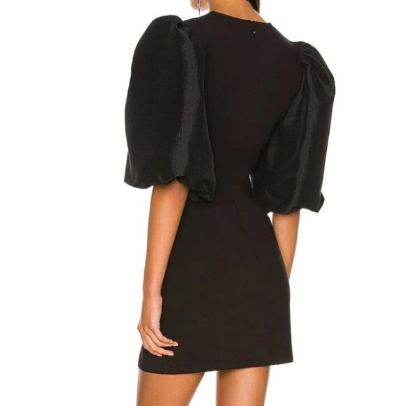 LIKELY Womens 8 Clover Balloon Sleeve Minidress In Black NWT - Picture 2 of 12